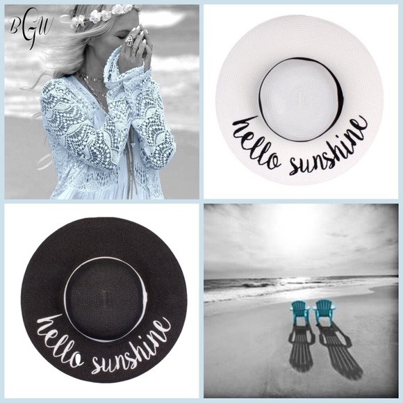 🏖🆕5⭐️Gorgeous BW Floppy Beach Hats - Picture 4 of 5